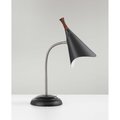 Homeroots Matte Black Metal Gooseneck Adjustable Desk Lamp 372549